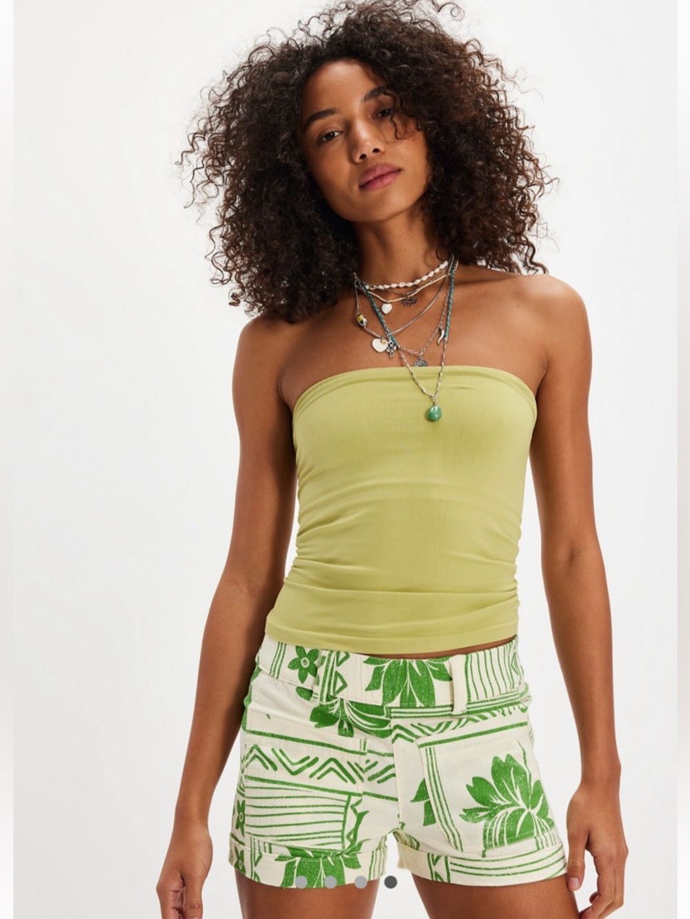 NWOT Free People Retro Printed Mini Short
